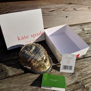 kate spade gold metallic hedgehog coin purse